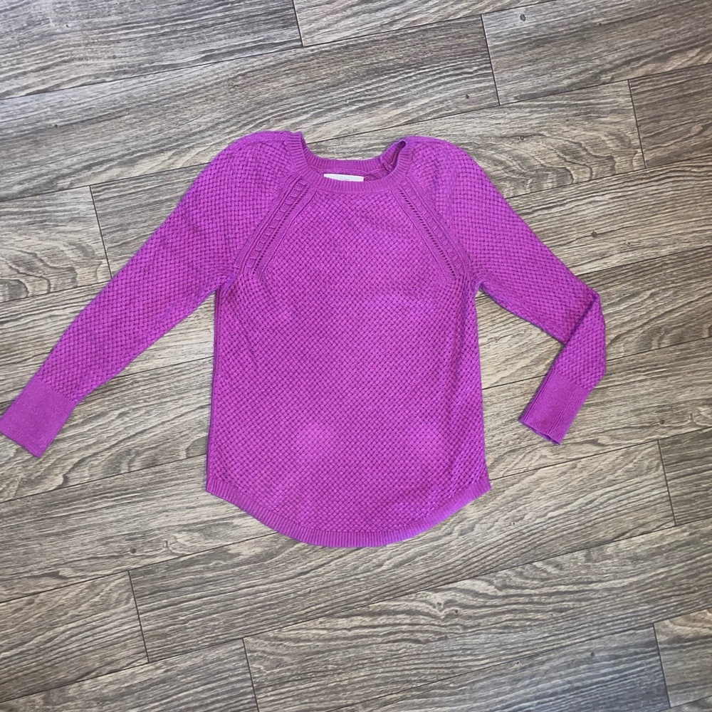 Loft Stitchy Shirttail Sweater